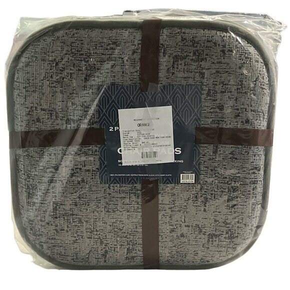 Broadway Memory Chair Foam Cushion Sweet Home Collection Black White 2 Pack - Picture 8 of 9